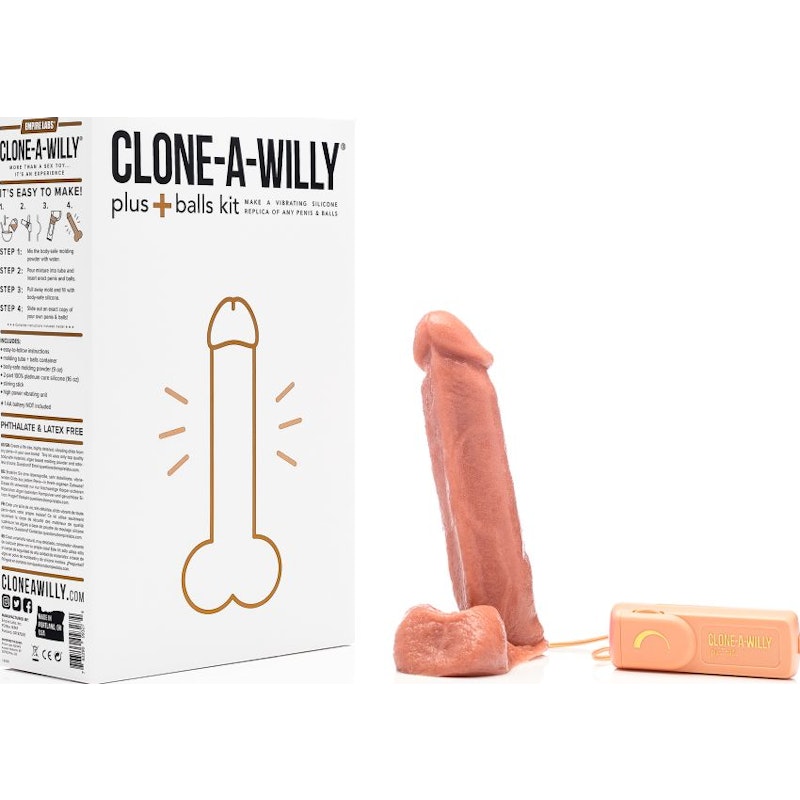 Medium Skin Tone Clone A Willy Plus Balls DIY Homemade Dildo | The Love Shop