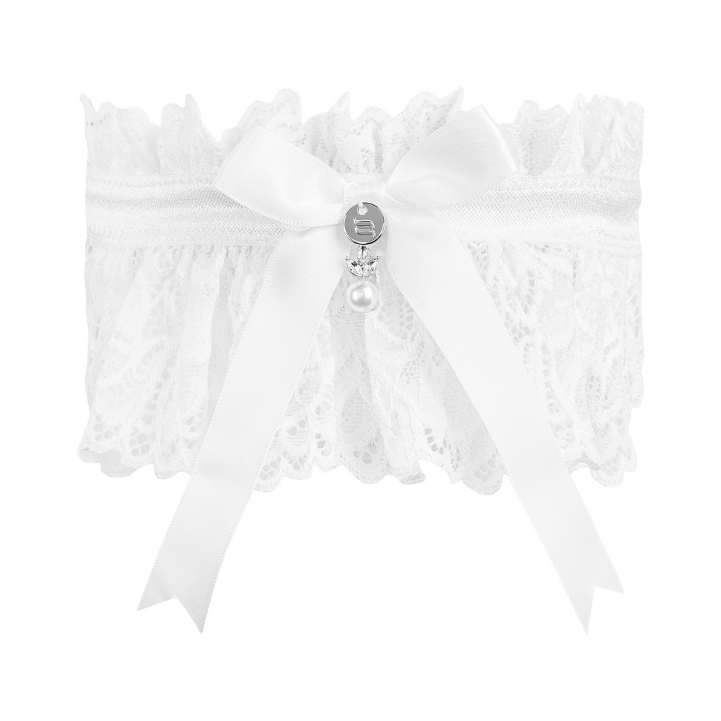 Delicate Lace Garter Amor Blanco White One Size
