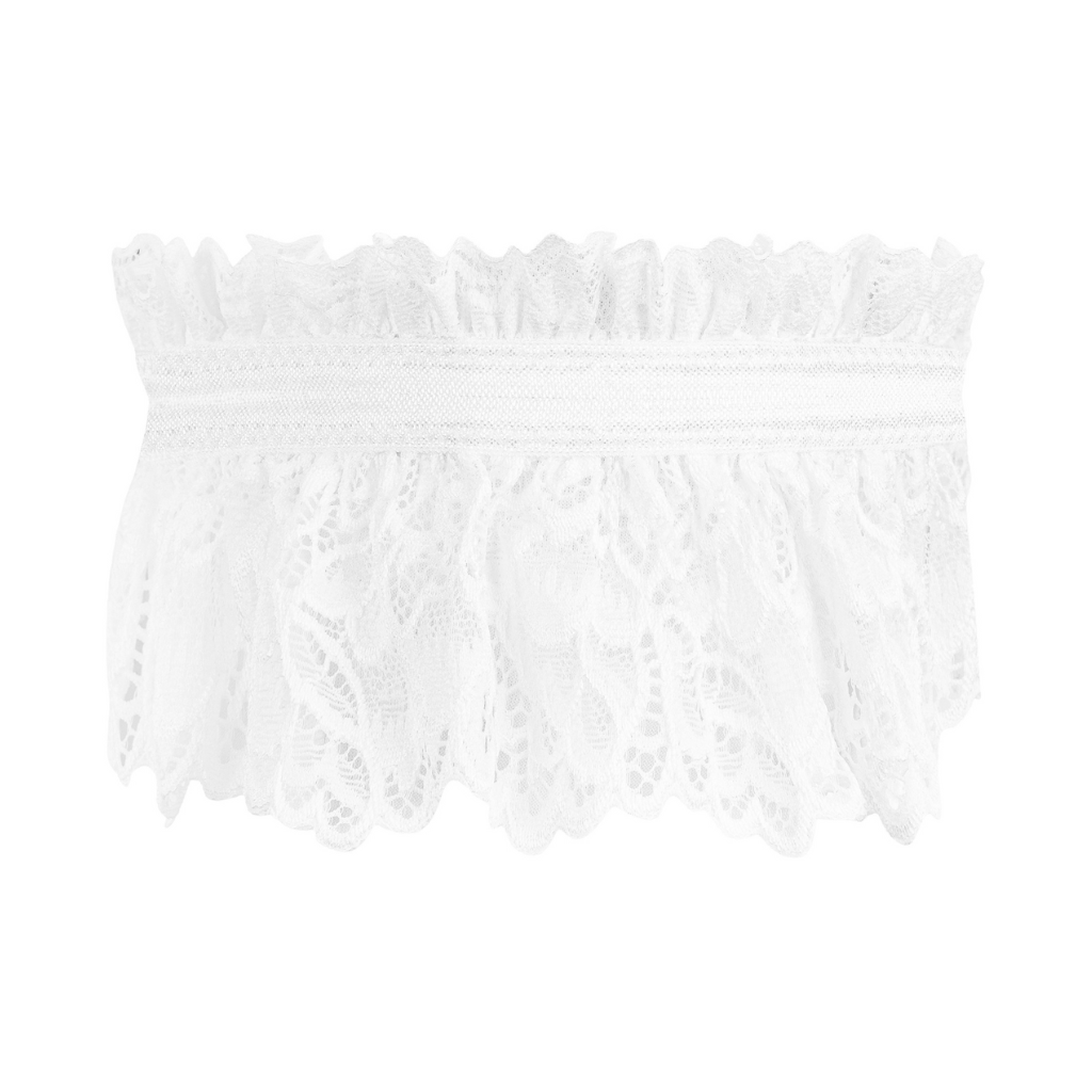Delicate Lace Garter Amor Blanco White One Size