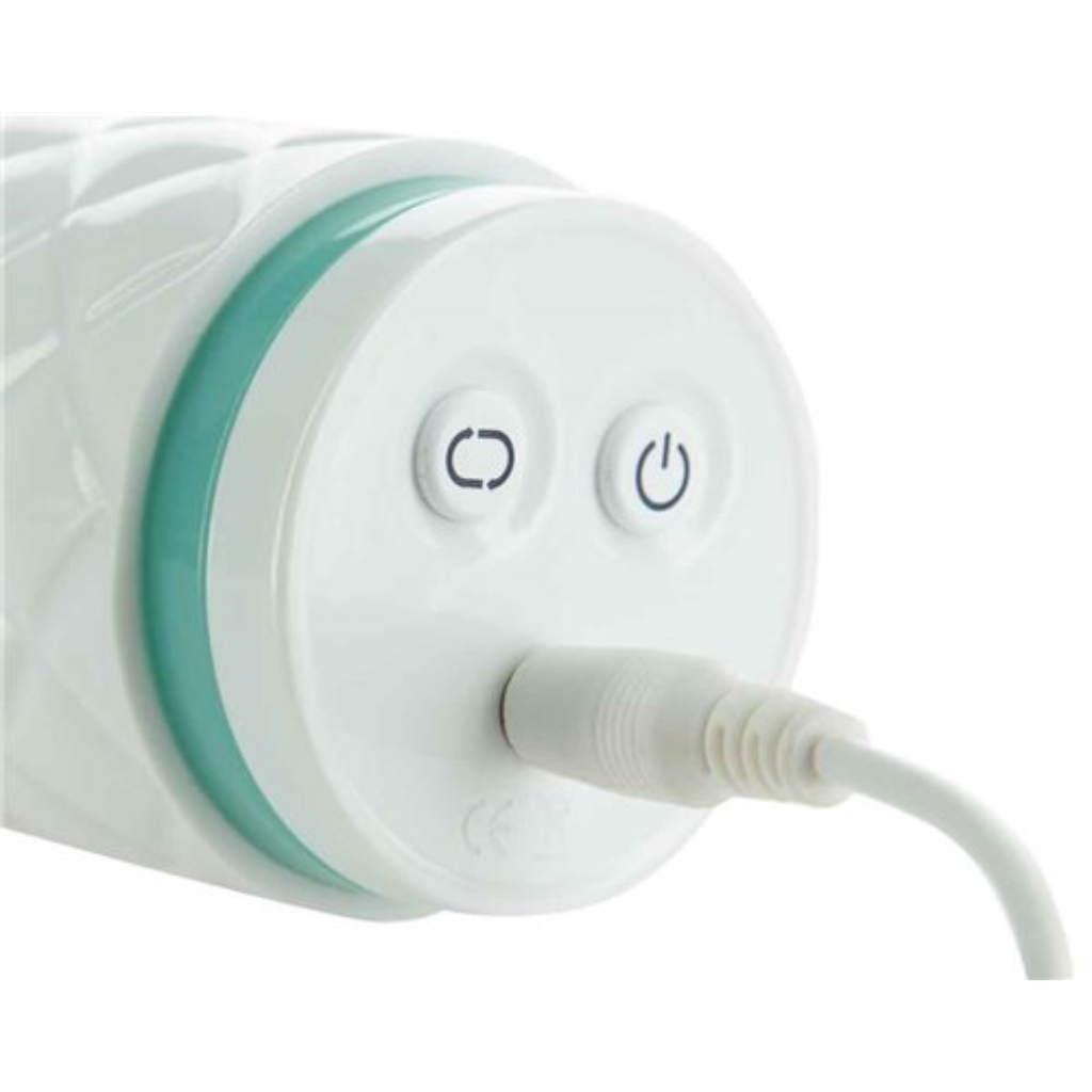 Pillow Talk Feisty Teal Thrusting Vibrator with Swarovski Crystal