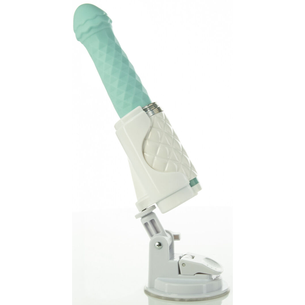 Pillow Talk Feisty Teal Thrusting Vibrator with Swarovski Crystal