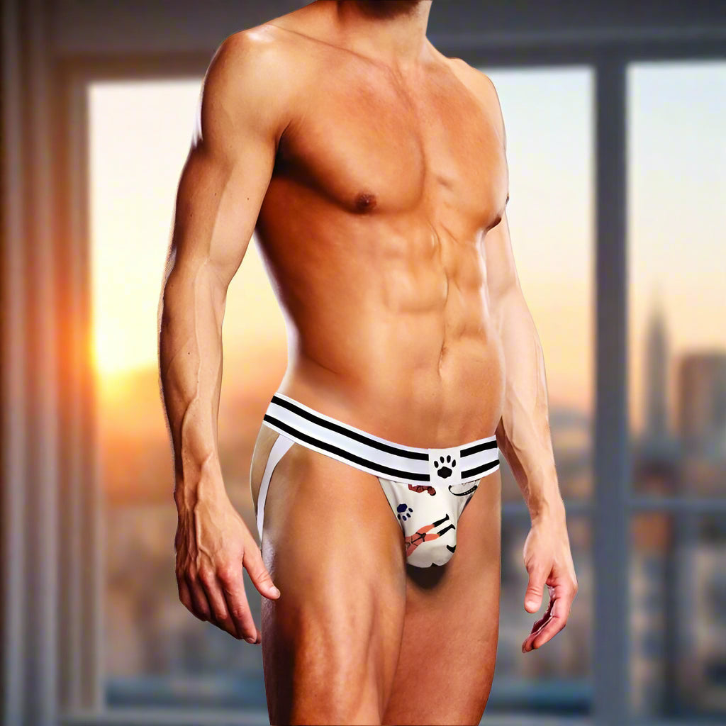 Prowler Domme Daddy Jock – Bold Print, Open-Back Swagger
