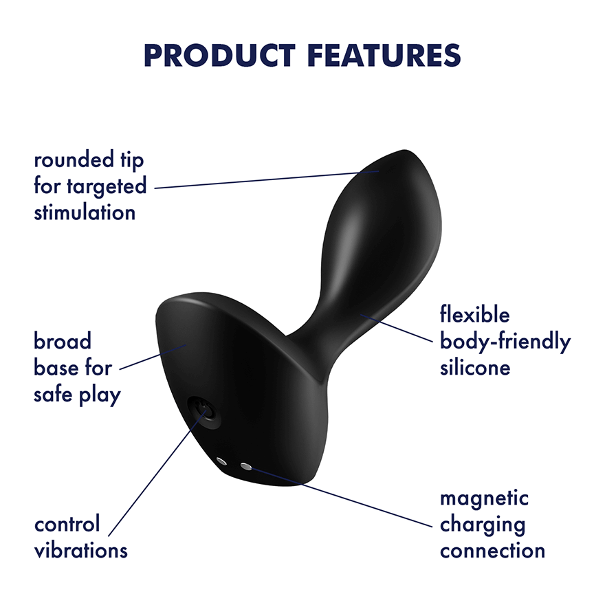 Satisfyer Backdoor Lover – 12-Mode Waterproof Vibrating Plug