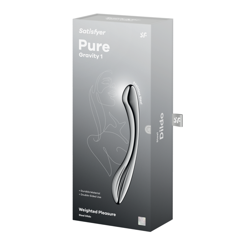 Satisfyer Pure Gravity 1 Metal Dildo – Metal Sensation for Thrills