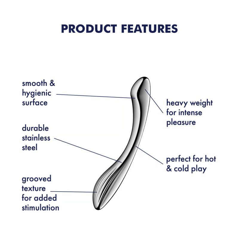Satisfyer Pure Gravity 1 Metal Dildo – Metal Sensation for Thrills