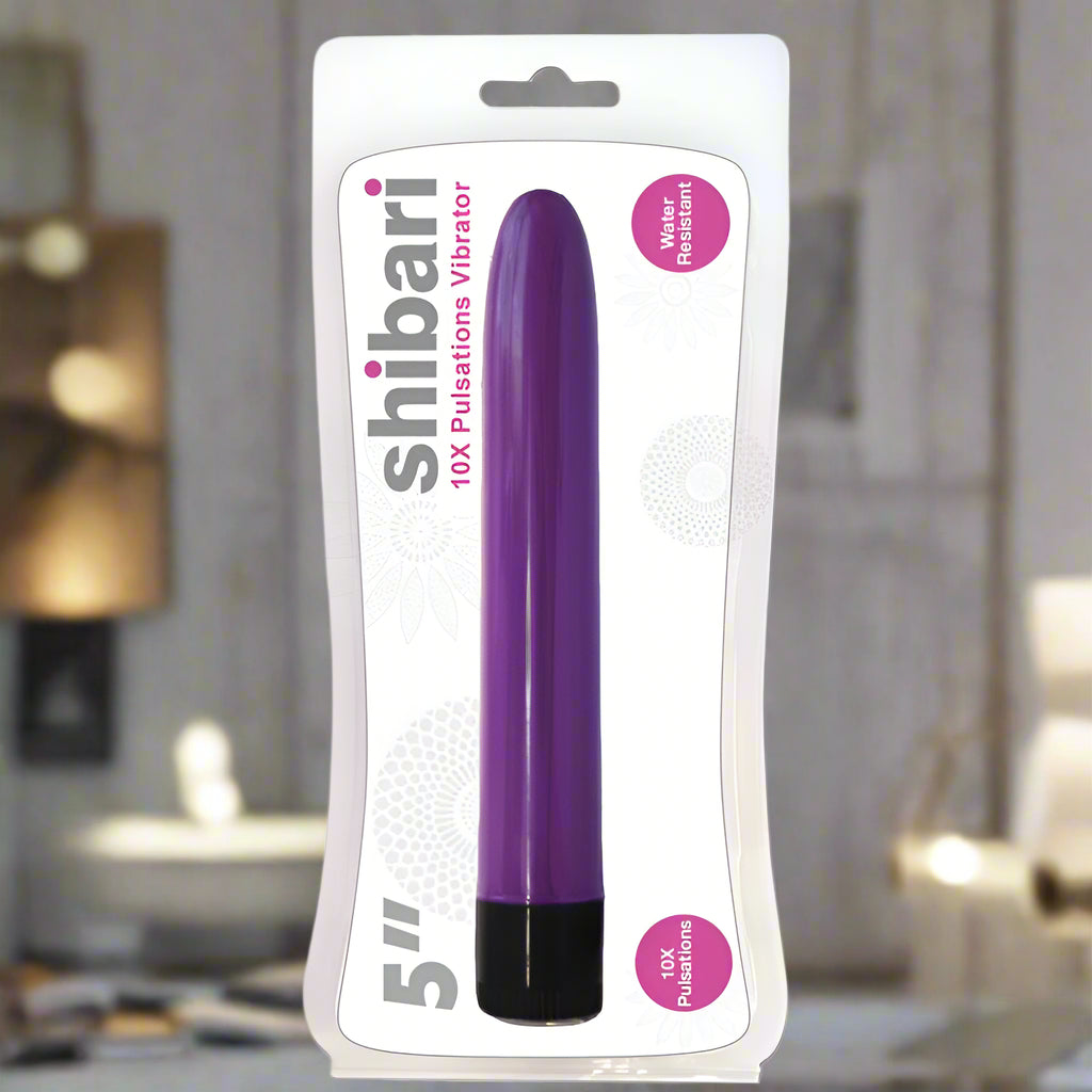 Shibari 5-Inch Slimline Vibrator – Twist 10X Power
