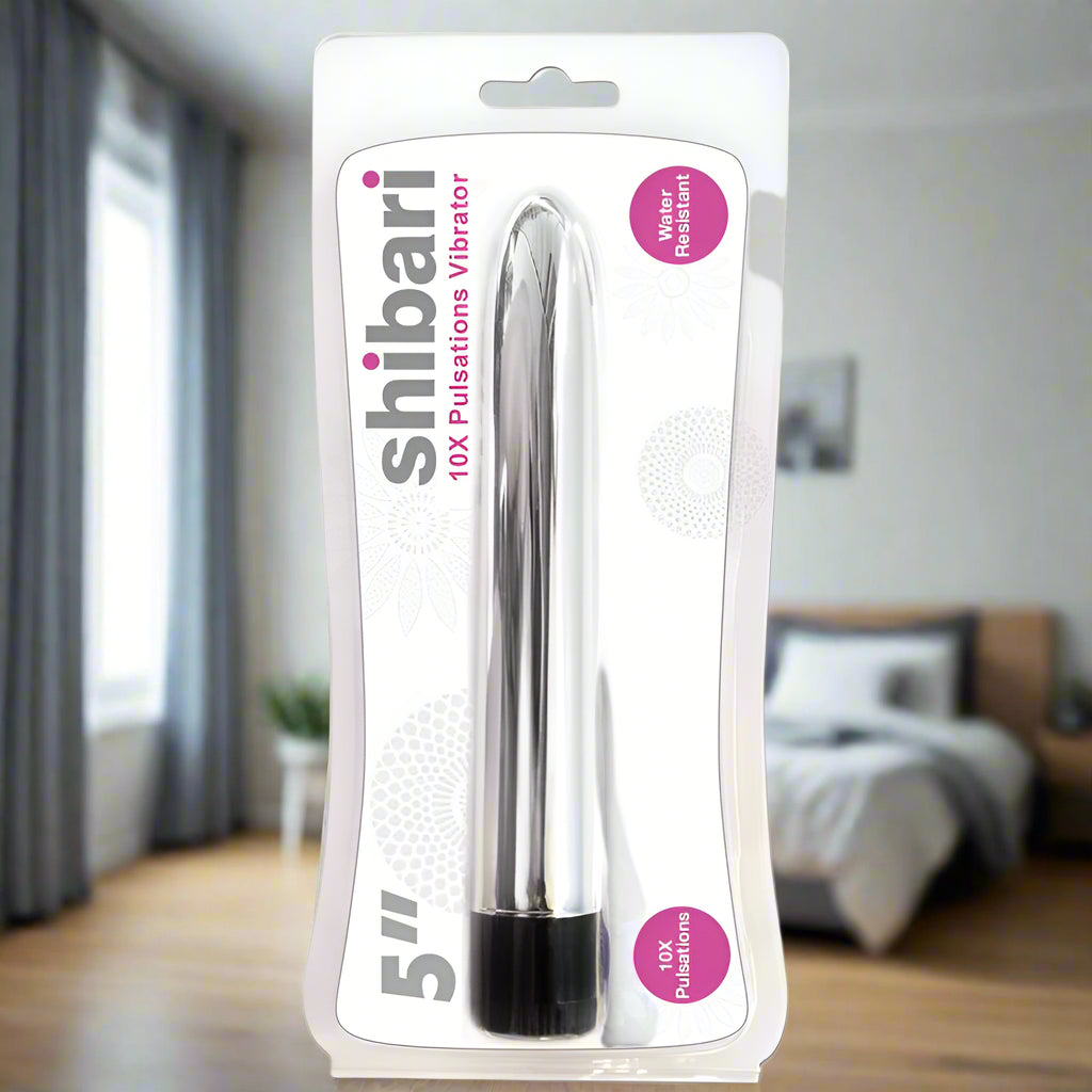 Shibari 5-Inch Slimline Vibrator – Twist 10X Power