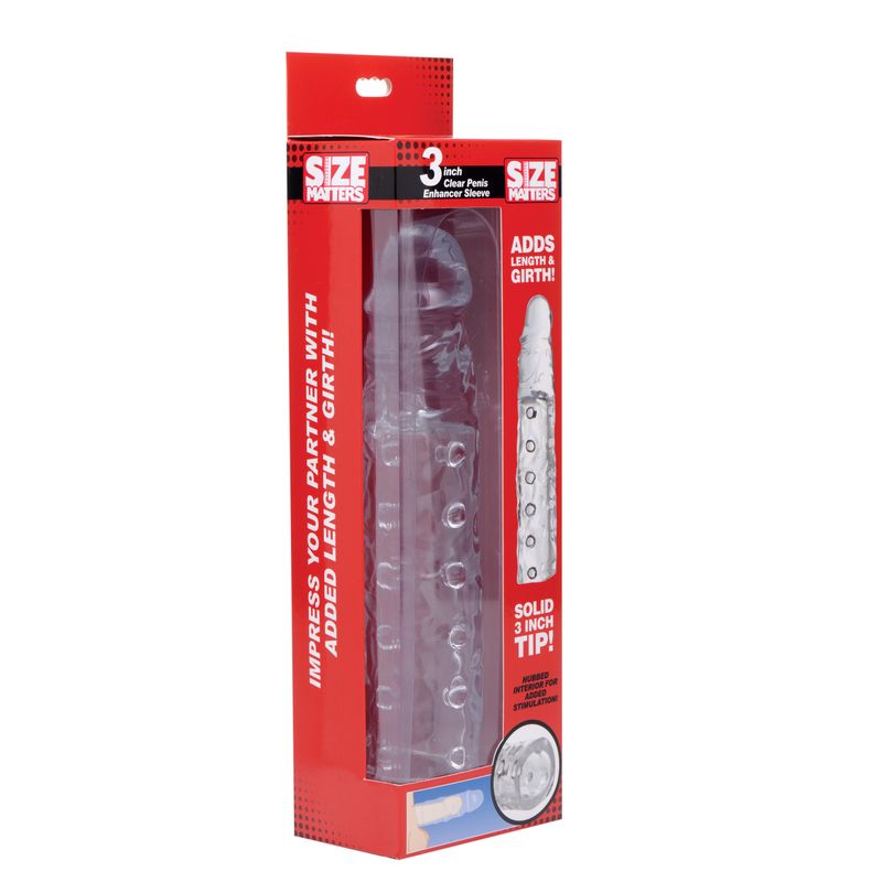 Size Matters 3 Inch Penis Sleeve Clear | The Love Shop