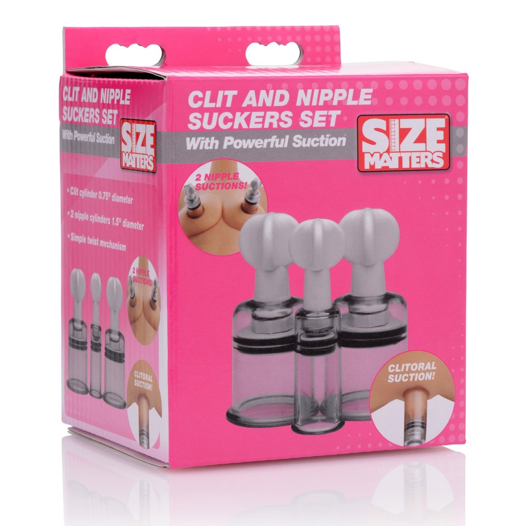 Size Matters Clit & Nipple Suckers Set – Twist-to-Adjust Vacuum Play
