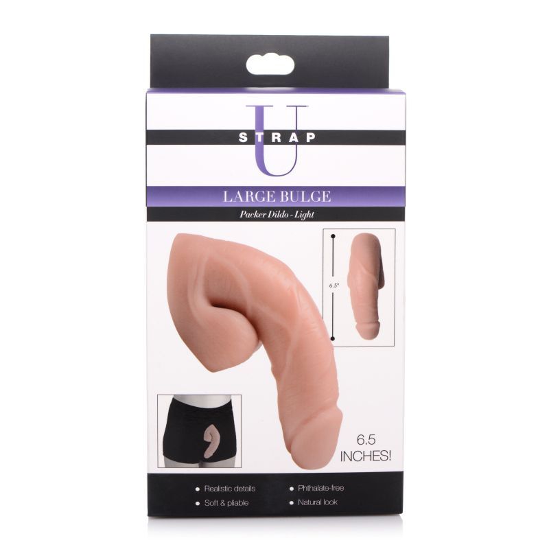 Strap U 6.5” Large Bulge Soft Packer Dildo - Light Skin Tone