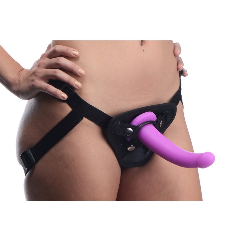 Strap U Navigator G-Spot Dildo with Harness – Deep Connection