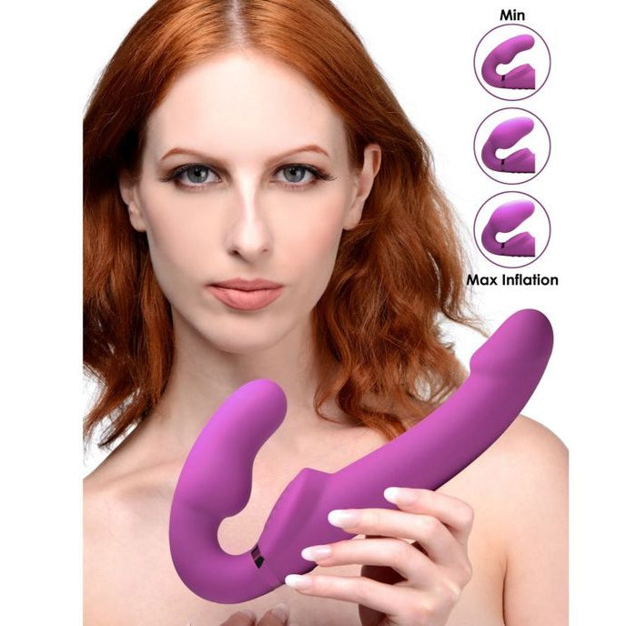 Strap U Urge Inflatable Ergo-Fit Strapless Strap-On Pink