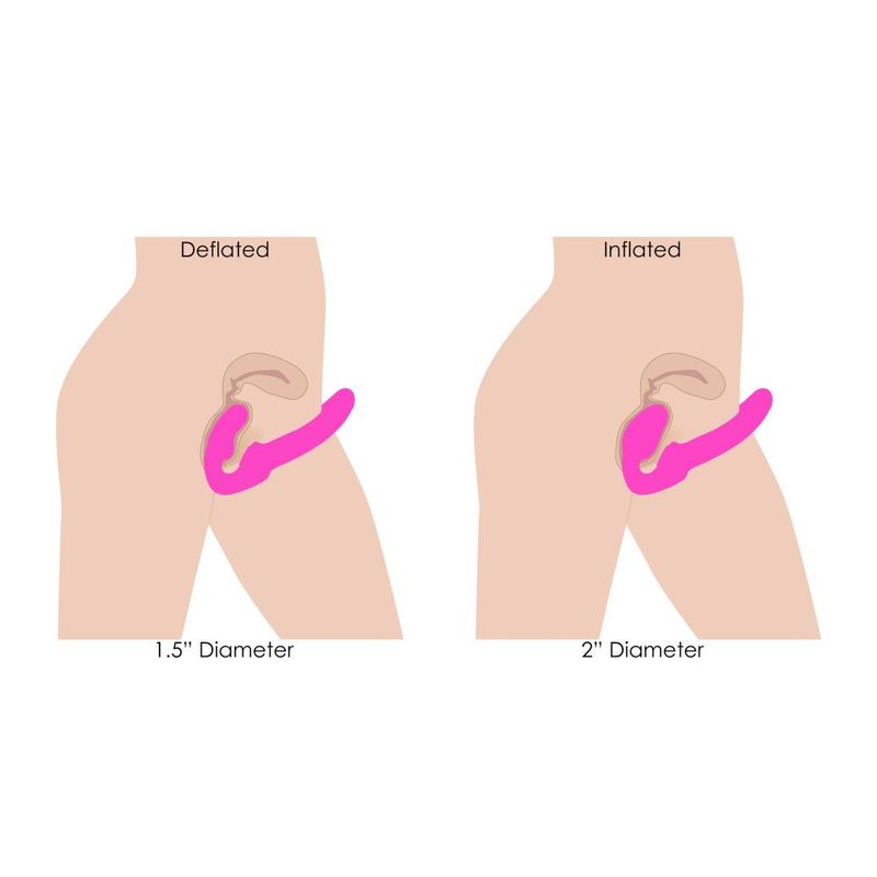 Strap U Urge Inflatable Ergo-Fit Strapless Strap-On Pink
