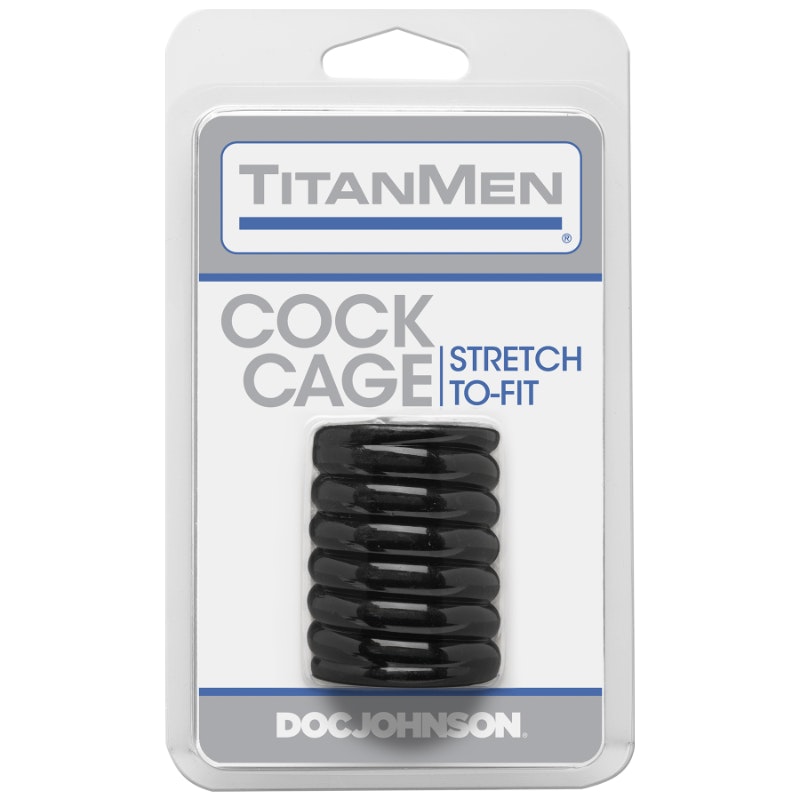 TitanMen Black Ribbed Cock Cage Sleeve