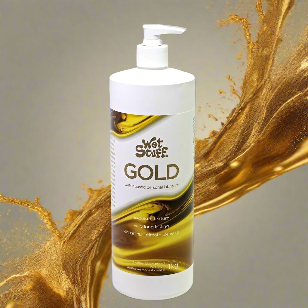 Wet Stuff Gold 1kg Pump – Long-Lasting Water-Based Lube