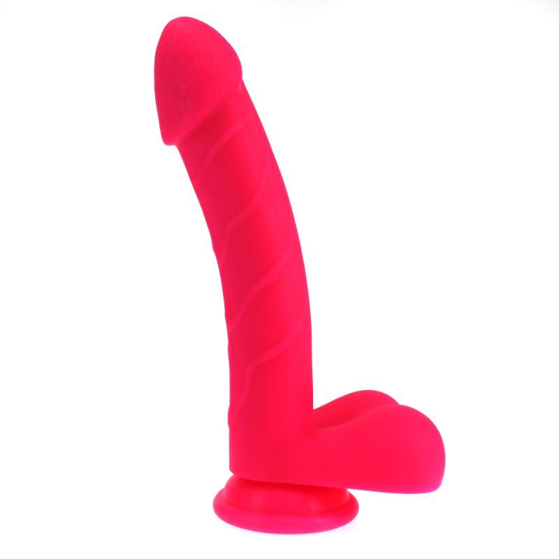 X-MEN Pink 19cm Suction Dildo With Balls | The Love Shop