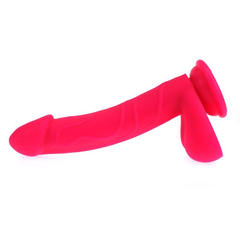 X-MEN Pink 19cm Suction Dildo With Balls | The Love Shop
