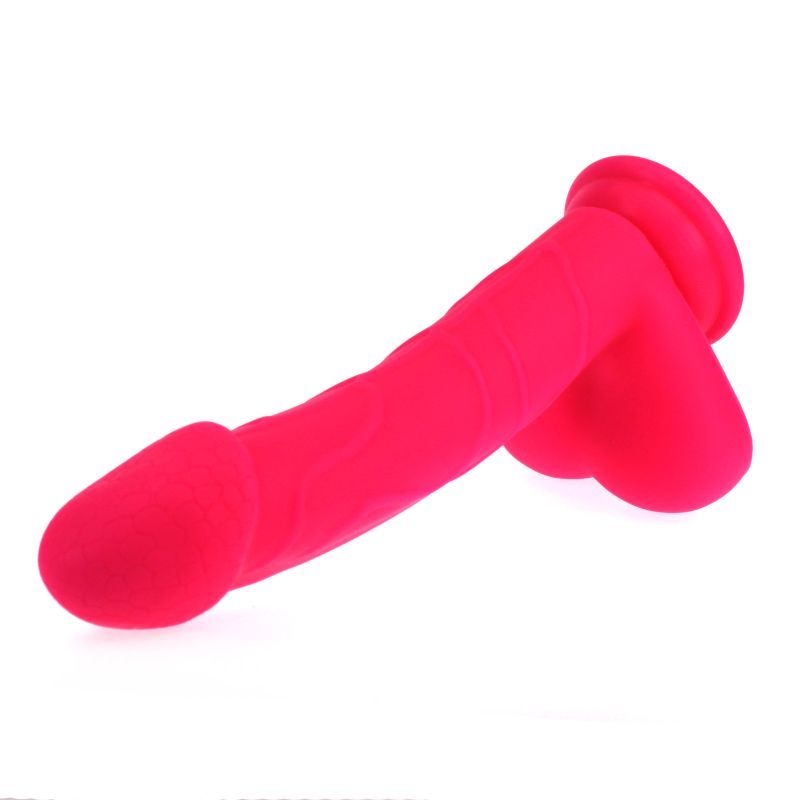 X-MEN Pink 19cm Suction Dildo With Balls | The Love Shop
