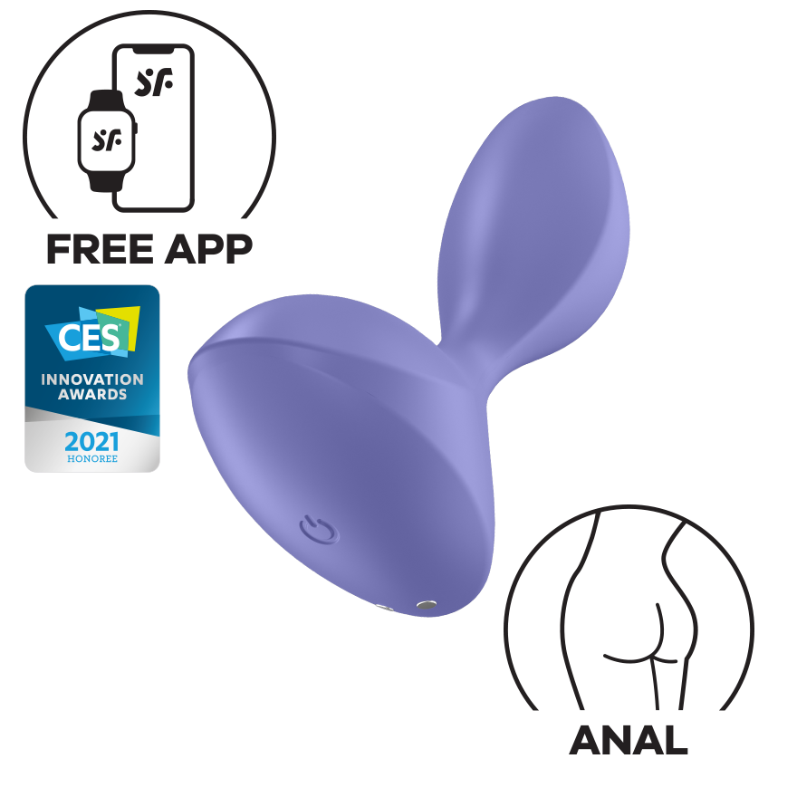 Satisfyer Vibrating Butt Plug Sweet Seal App Controlled Lilac