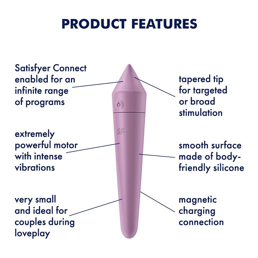 Satisfyer Vibrating Ultra Power Bullet 8 Lilac