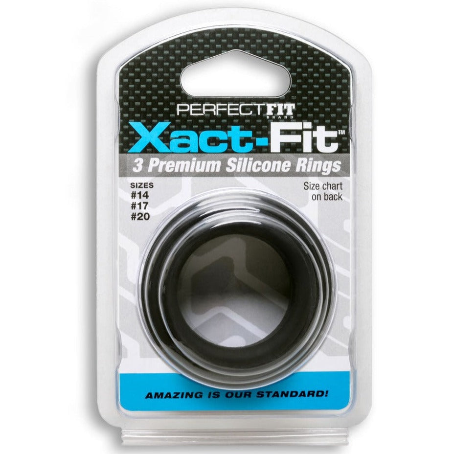 Xact-Fit Silicone Rings 3 Ring Kit – Precision Cock Ring Sizing System