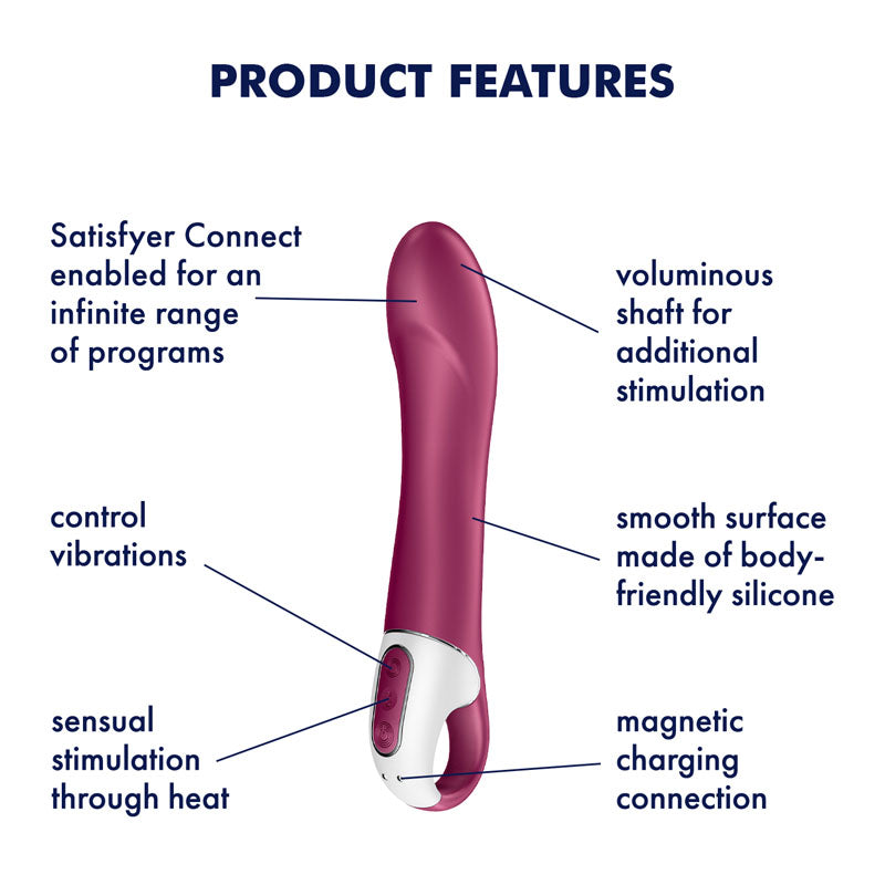 Satisfyer Big Heat USB Rechargeable Heating Vibrator with App Control