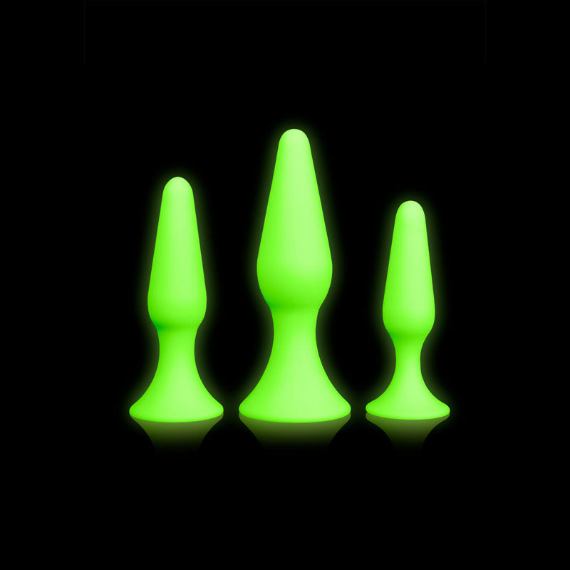 Glow In The Dark Butt Plug Set OUCH!
