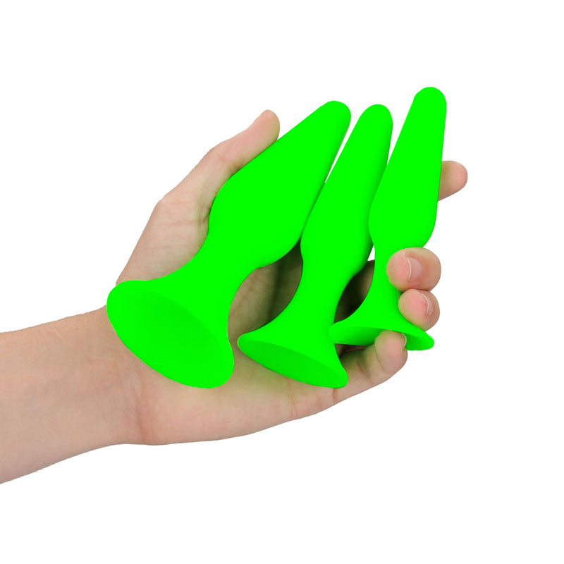 Glow In The Dark Butt Plug Set OUCH!