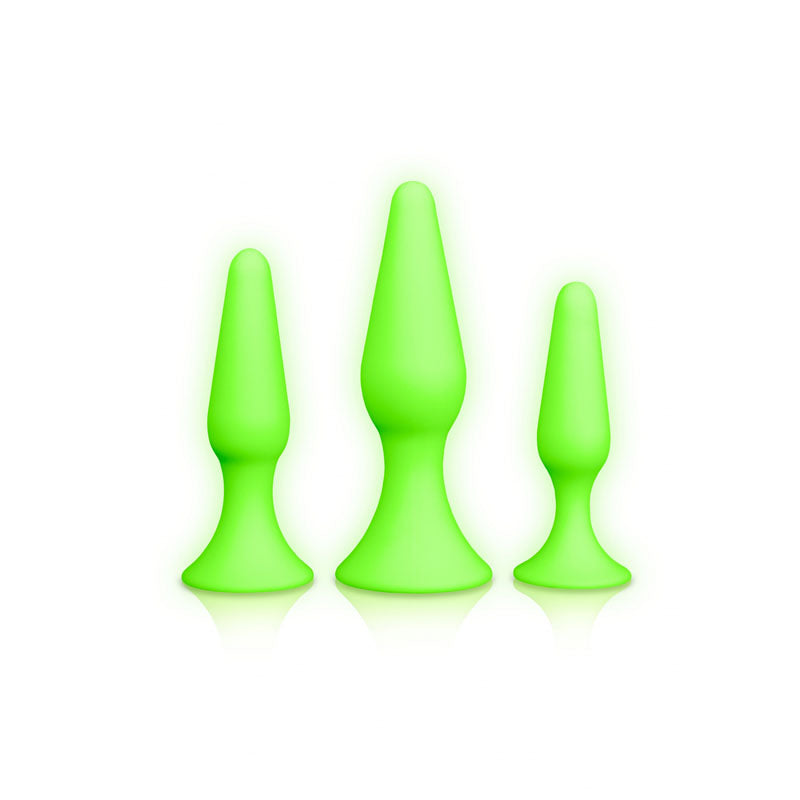 Glow In The Dark Butt Plug Set OUCH!