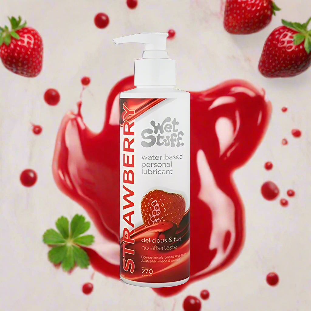 Wet Stuff Strawberry Lubricant Pump 270g - Delicious & Edible