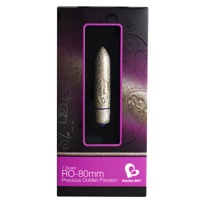 RO-80mm 7 Speed Precious Rose Gold Vibrating Bullet