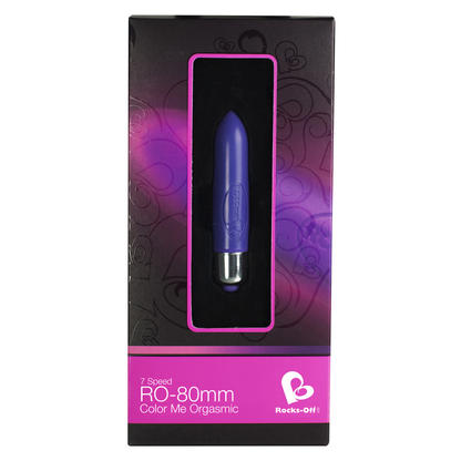 RO-80mm 7 Speed Colour Me Orgasmic Vibrating Bullet Purple