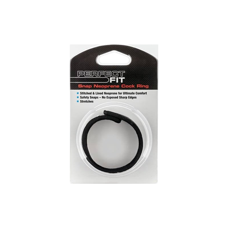 Neoprene Snap Cockrings Black