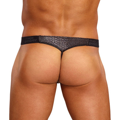 Male Power Micro G-String V Large/Extra Large Black