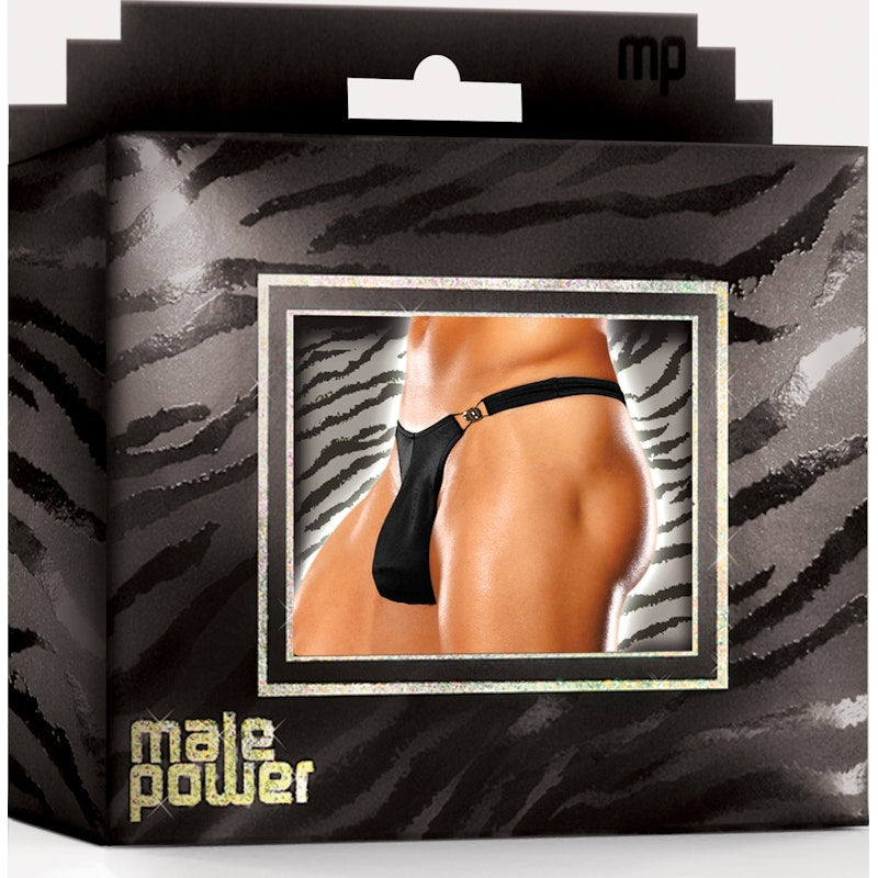 Male Power Bong Clip Thong Large/Extra Large Black