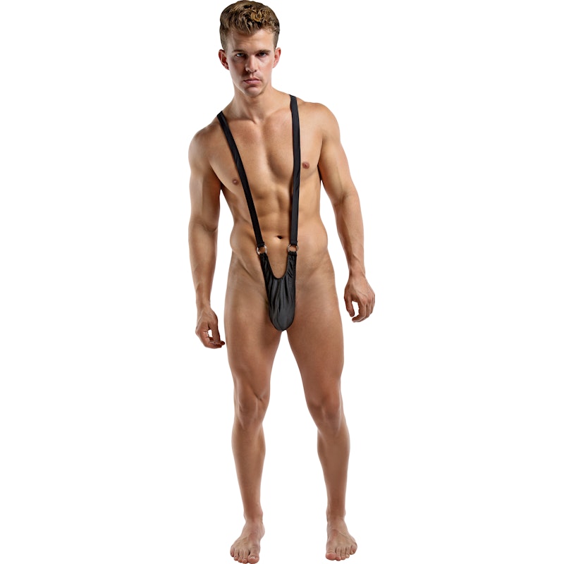 Male Power Sling Front Rings Small/Medium Black