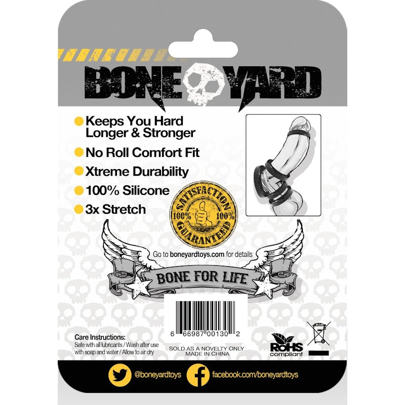 Boneyard Silicone Ring 30mm Black Black