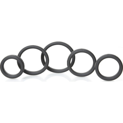 Boneyard Silicone Ring 5 Pc Kit Black Black