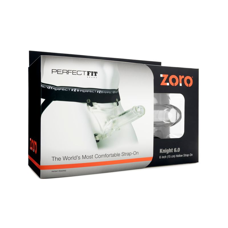 PerfectFit Zoro Knight 6” Strap-On Clear – Harness-Free Power
