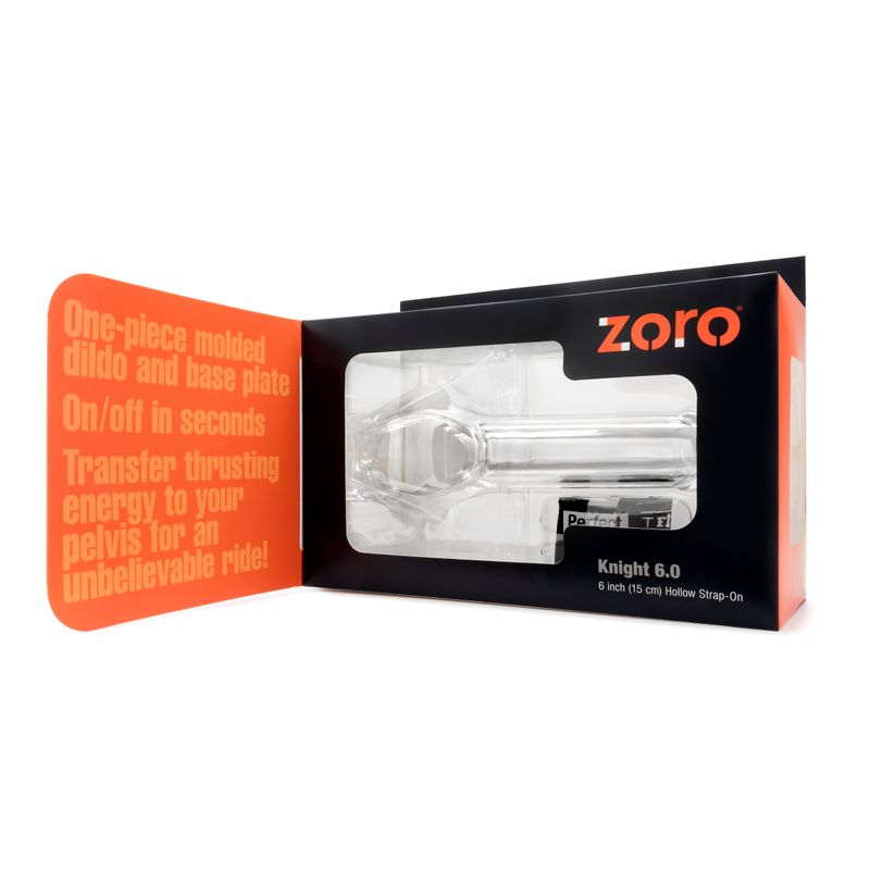 PerfectFit Zoro Knight 6” Strap-On Clear – Harness-Free Power