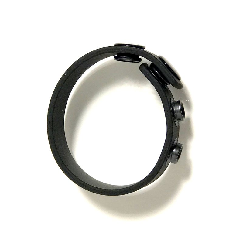 Boneyard Silicone Cock Strap 3 Snap Ring - Black