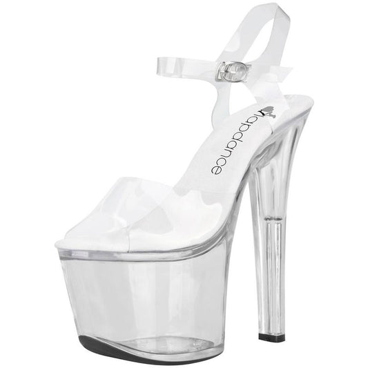 Clear Platform Sandal With Quick Release Strap 7in Heel Size 8