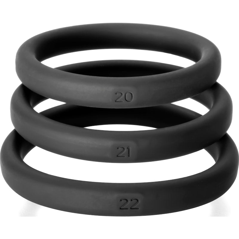 Xact-Fit Silicone Rings X-Large 3 Ring Kit Black