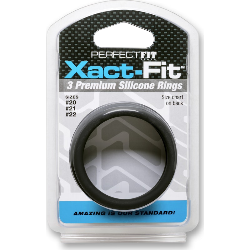 Xact-Fit Silicone Rings X-Large 3 Ring Kit Black