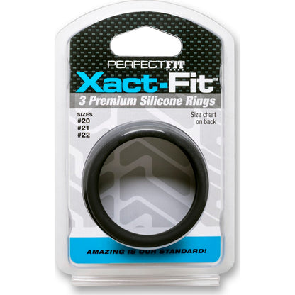 Xact-Fit Silicone Rings X-Large 3 Ring Kit Black