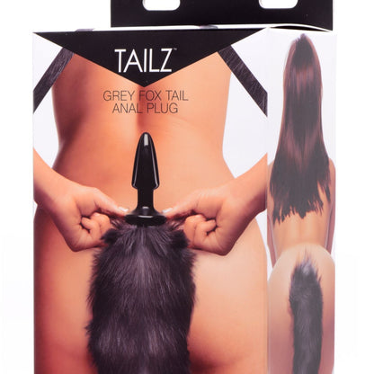 Fox Tail Butt Plug Grey by Tailz