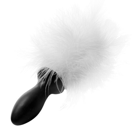 Fluffy Bunny Tail Butt Plug White by Tailz