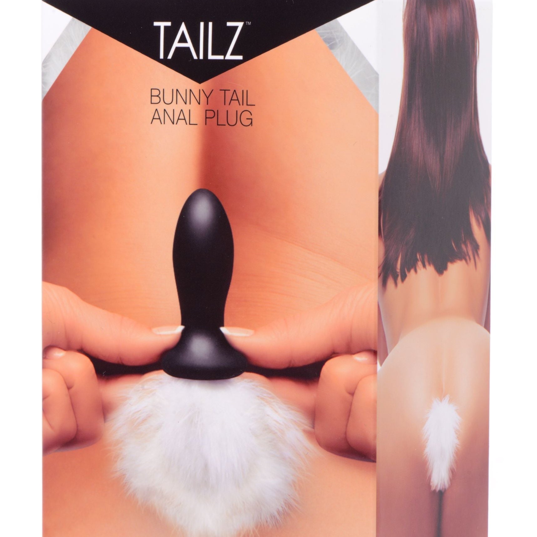 Fluffy Bunny Tail Butt Plug White by Tailz