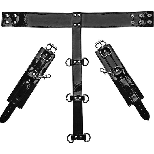 Bound Around Neck to Wrist Restraints Black