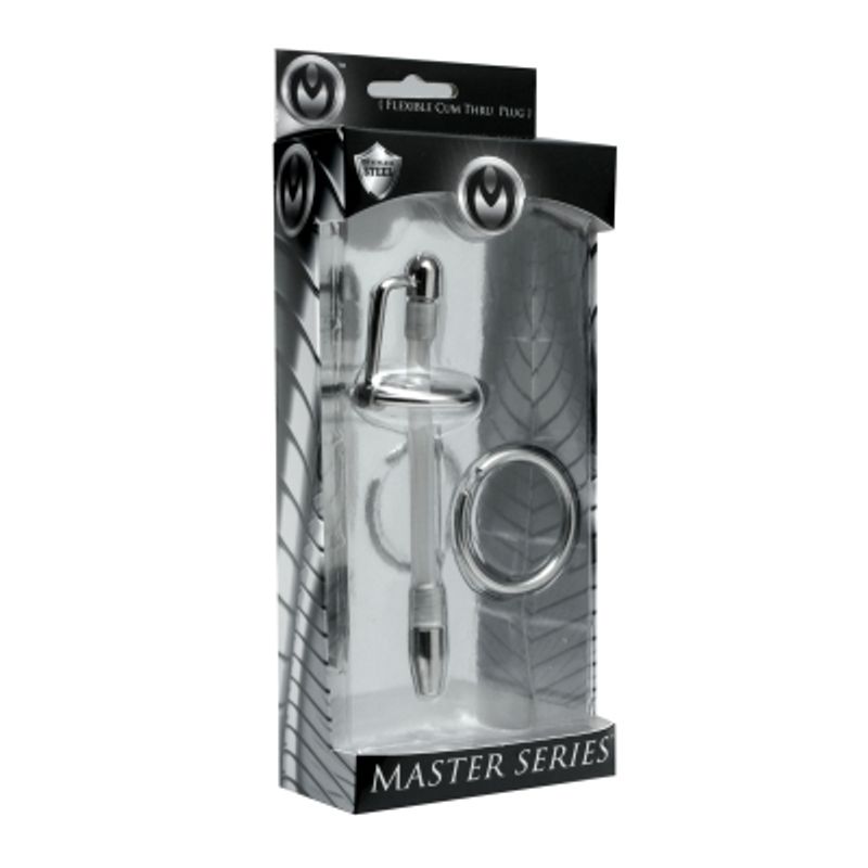Inertia Flexible Cum-Thru Penis Sound Silver by Master Series